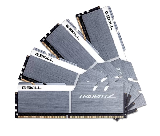 G.SKILL Trident Z DDR4 3200MHz CL14 64GB Kit4 (4x16GB) Intel XMP Silver/White