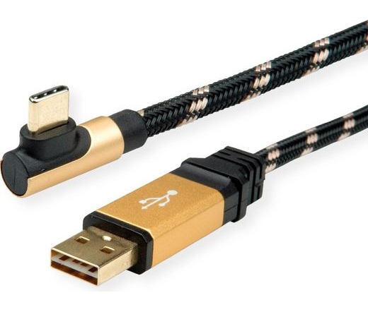 Roline Adapter USB-C - USB 2.0 0,8m Gold-Black