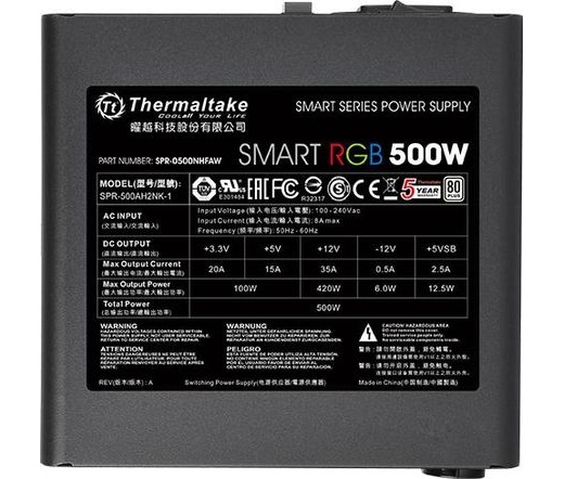 TÁP THERMALTAKE PSU 500W Smart RGB