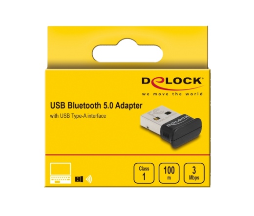 DELOCK USB Bluetooth 5.0 micro Class 1 100m