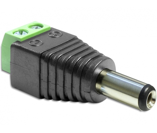 DELOCK Adapter DC 2.1 x 5.5 mm male > Terminal Block 2 pin (65396)