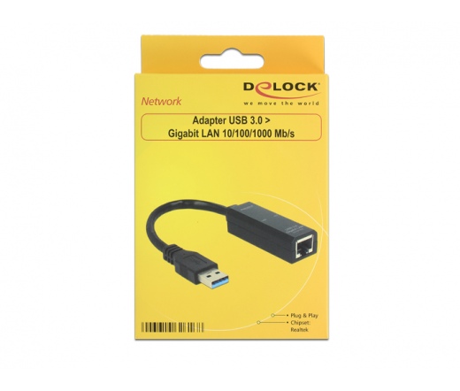 DELOCK Adapter USB 3.0 > Gigabit LAN 10/100/1000 Mb/s (62616)