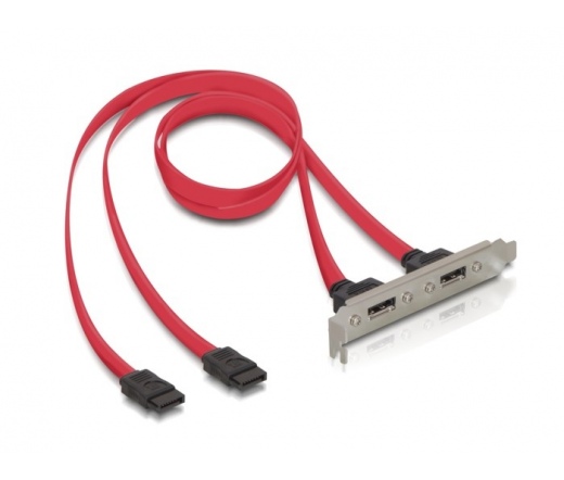 DELOCK Slotbracket 2x internal SATA to 2x eSATA external (65116)