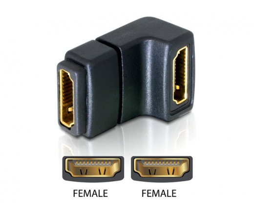 DELOCK Adapter HDMI female -> HDMI female 90° down (65075)