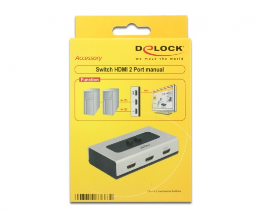 Delock Switch HDMI 2 port manual (87663)