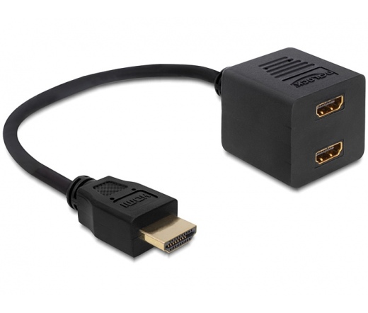 DELOCK Adapter HDMI High Speed with Ethernet 1x male > 2x female (65226)