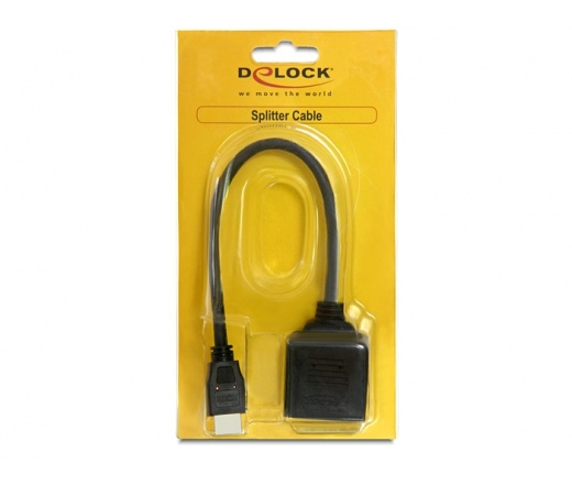 DELOCK Adapter HDMI High Speed with Ethernet 1x male > 2x female (65226)