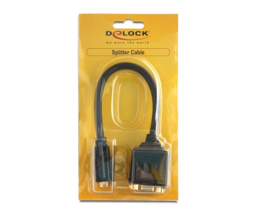 DELOCK Adapter DVI 29 male -> DVI29 + VGA female (65052)