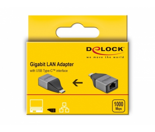 DELOCK USB Type-C - Gigabit LAN Adapter