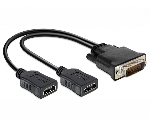 DELOCK Adapter DMS-59 male > 2 x HDMI female 20cm (65280)