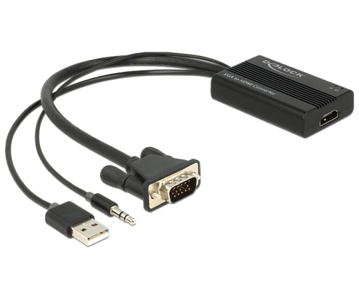 DELOCK Adapter VGA to HDMI audió funkcióval (62597)