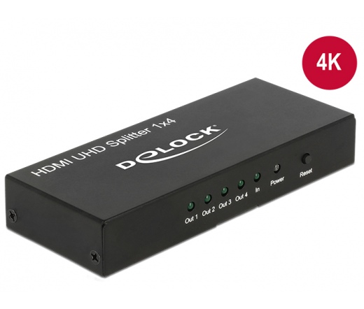 Delock HDMI UHD Splitter 1 x HDMI in > 4 x HDMI out 4K