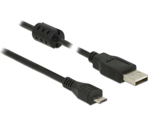 Delock Cable USB 2.0 Type-A male > USB 2.0 Micro-B male 1.5 m fekete