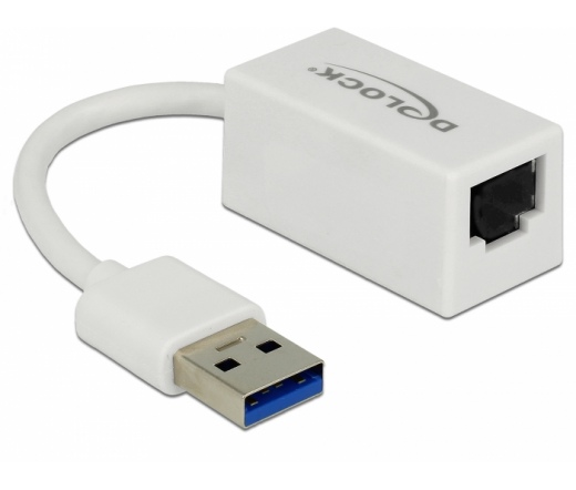 DELOCK Átalakító USB 3.0 to Gigabit LAN kompakt, fehér