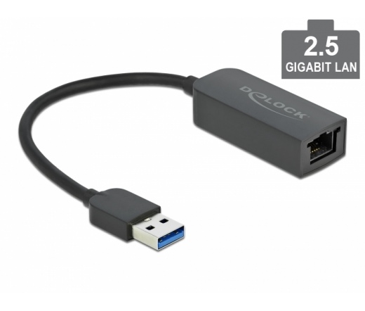 DELOCK adapter USB Type-A / 2,5 Gigabit LAN kompakt