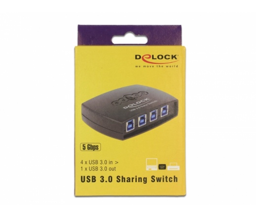 DELOCK Sharing Switch USB3.0 4-1 USB-B Bu > USB-A Bu