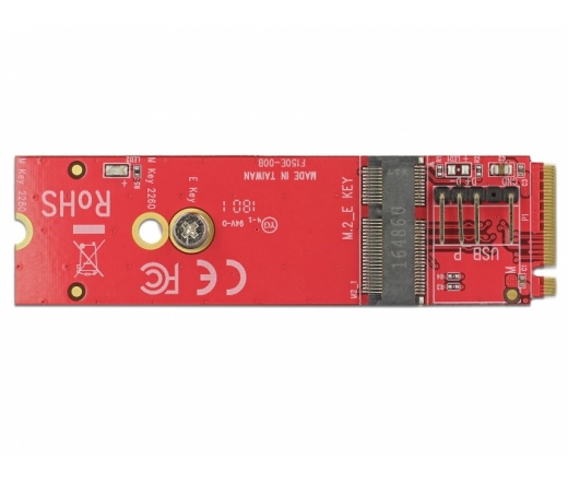 DELOCK Konverter M.2 KeyM St > M.2 KeyE Slot f. USB/PCIe