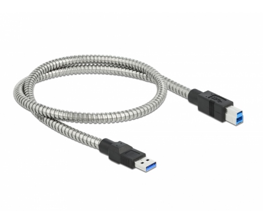 DELOCK USB 3.2 Gen 1 Cable Type-A male to Type-B male with metal jacket 0.5m