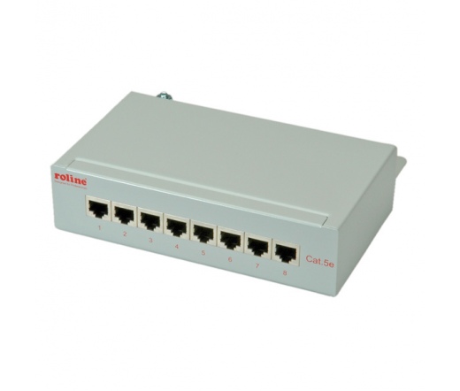 ROLINE STP CAT5E PATCH PANEL 8 PORT SZÜRKE