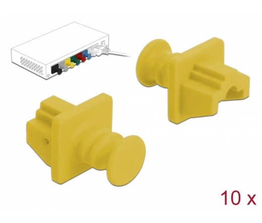 Delock Porvédő az RJ45 hüvely, 10 darab sárga