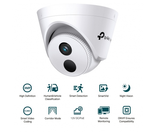 TP-LINK Vigi C430I 3MP IR Turret Network Camera (2.8mm)