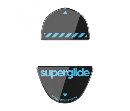 SUPERGLIDE Glass Skates for Logitech G303 Shroud Edition fekete