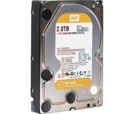 Használt HDD WD Gold 2TB 3,5" 7200RPM 128MB SATA-III