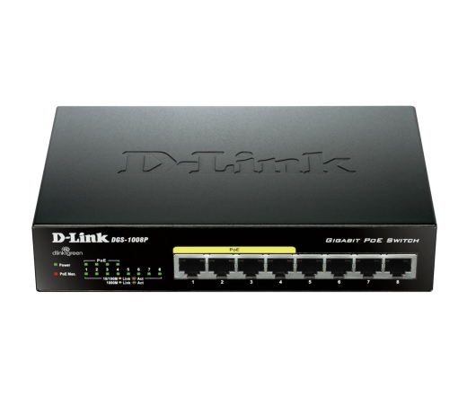 NET D-LINK DGS-1008P/E 8x1000Mbps switch