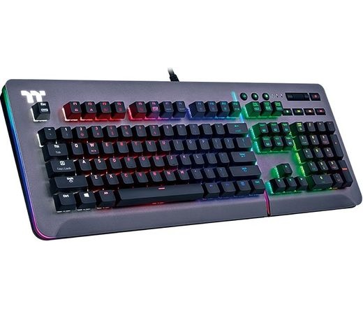 Thermaltake TT eSports Level 20 RGB Titanium Blue Switch Gaming Keyboard Titanium US