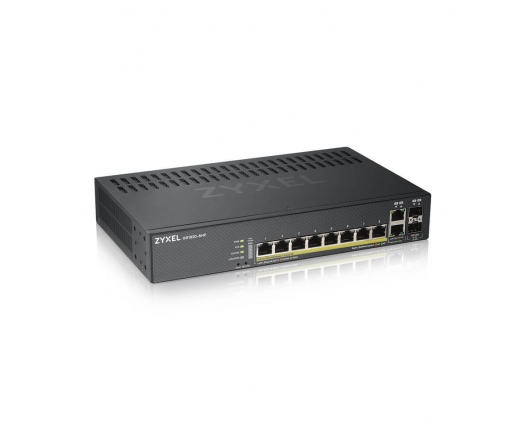 ZyXEL GS1920-8HPv2 8port GbE LAN PoE (130W) 2port Gbe combo RJ45/SFP L2 menedzselhető switch