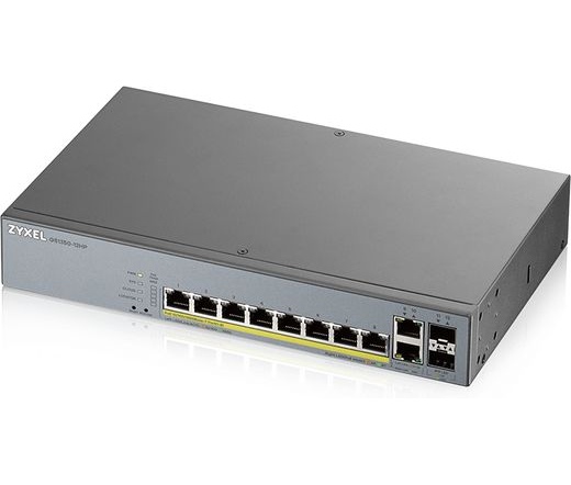 NET ZYXEL Switch GS1350-12HP, 12 Port managed CCTV PoE, long range, 130W