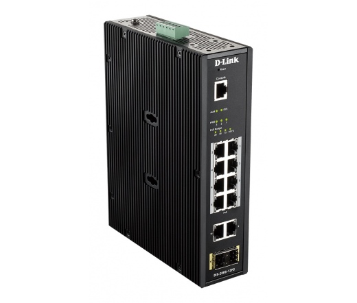 D-Link DIS-200G-12PS 12-Port Gigabit Smart Managed Industrial PoE Switch-240W PoE Budget