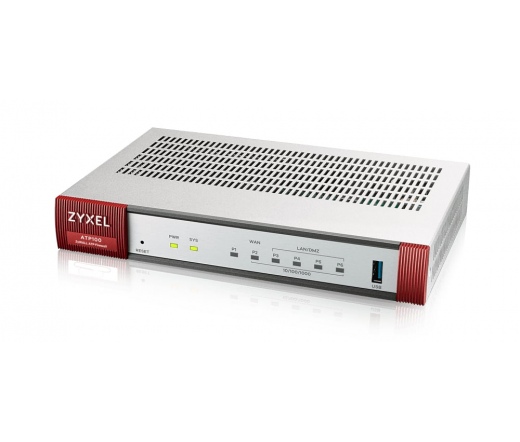 ZyXEL Zywall ATP100 4xGbE LAN/DMZ 1xWAN 1xSFP 1xUSB port Tűzfal