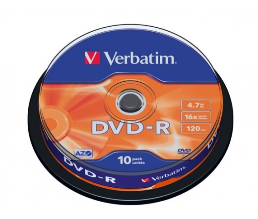 VERBATIM DVD-R 4,7GB 16X CAKE*10  43523