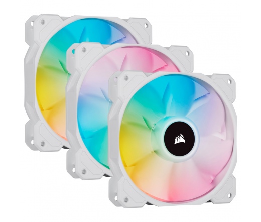 CORSAIR iCue SP120 RGB ELITE Performance 120mm White PWM Triple-Pack