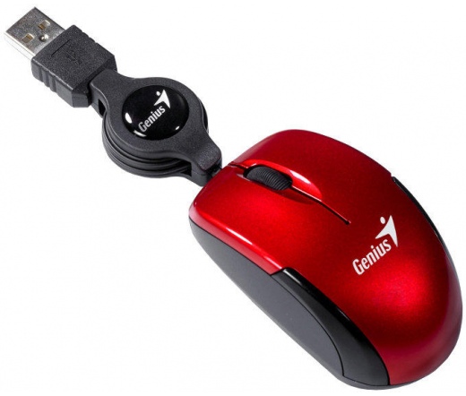 GENIUS MOUSE Micro Traveler V2 Piros USB