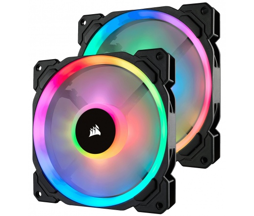 CORSAIR LL140 Dual Light Loop RGB LED PWM 140mm - Twin Pack