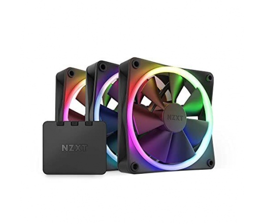 NZXT F140 RGB - Twin Pack w/Ctrl - Black