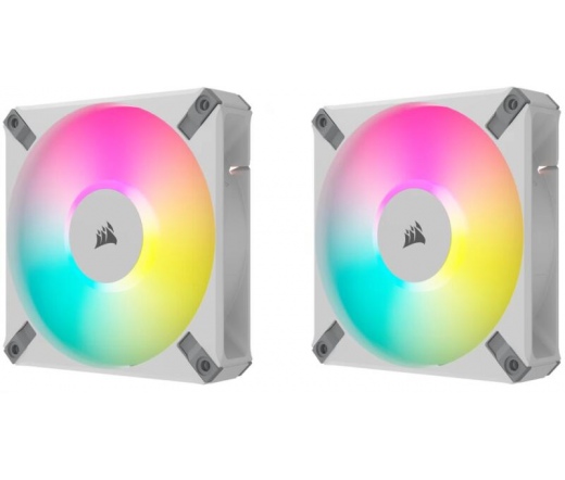 CORSAIR iCue AF140 RGB Elite PWM White - Dual Fan Kit