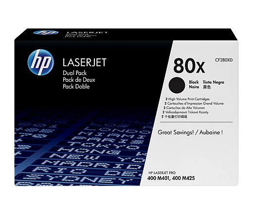 Toner HP No80X Nagy Fekete 2Pack (CF280XD)