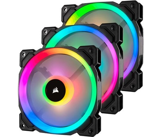 CORSAIR LL120 Dual Light Loop RGB LED PWM 120mm - 3 Fan Pack