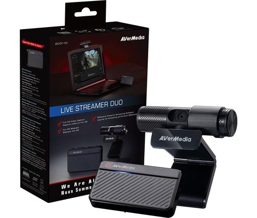 AVerMedia Live Streamer Duo BO311D Streaming Kit (Webcam + Capture Box)