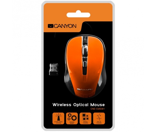 CANYON MOUSE CNE-CMSW1O Fekete-Narancs