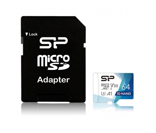 Card MICRO SDXC Silicon Power Superior Pro 64GB - C10,UHS-I U3, A1, V30