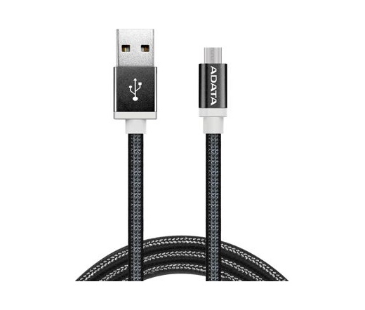 ADATA cable 100cm USB type-A charge and sync data on android Fekete