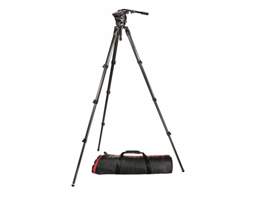 MANFROTTO 526 fluid fej + 536 karbon állvány,100-as csésze, single láb 526,536K-1