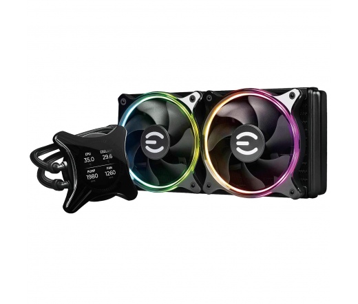 EVGA CLCx All-In-One LCD 2x120mm PWM ARGB Fans 240mm