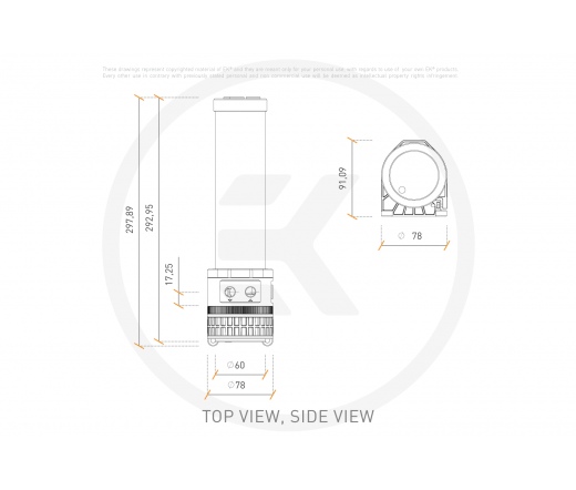 EK Water Blocks EK-Quantum Kinetic TBE 300 D5 PWM D-RGB - Acryl