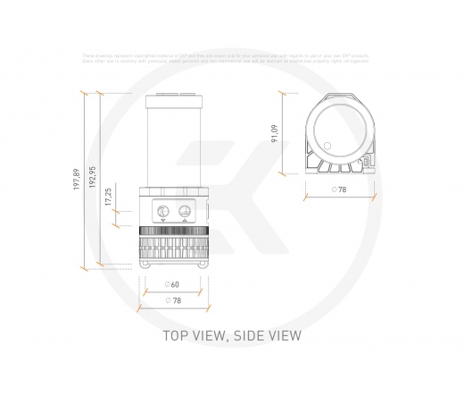 EK Water Blocks EK-Quantum Kinetic TBE 200 D5 PWM D-RGB - Acetal