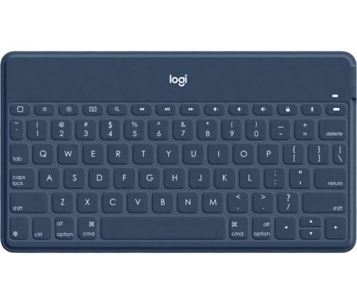 LOGITECH Keys-To-Go - UK Kék billentyűzet narancssárga iPhone-állvánnyal